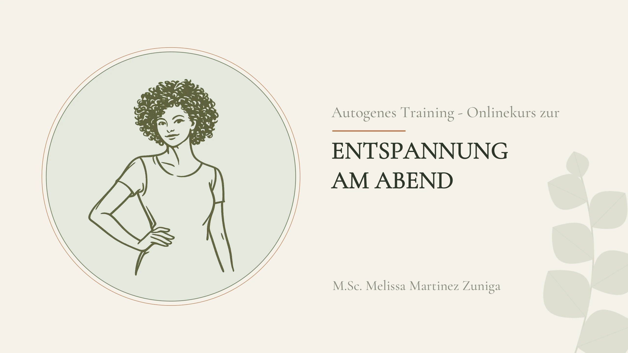 Titelbild: Autogenes Training - Onlinekurs zur Entspannung am Abend