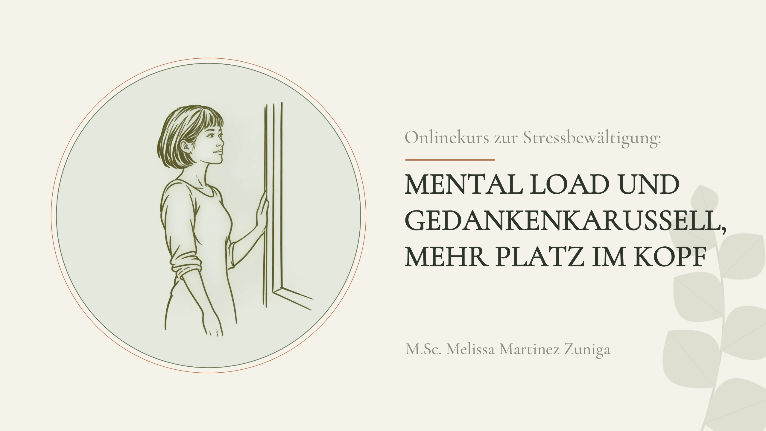 Titelbild: Onlinekurs zur Stressbewältigung - Mental Load und Gedankenkarussell, mehr Platz im Kopf